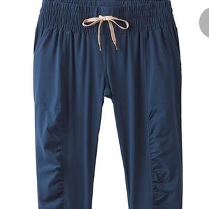 Prana Bindu Joggers Womens Tie-Hem Deep Blue